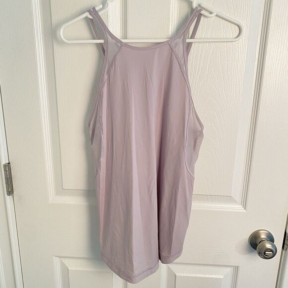 Lululemon shirt womens XS S Run off Route Tank Gray Iced Iris Mesh Vented - Picture 1 of 8